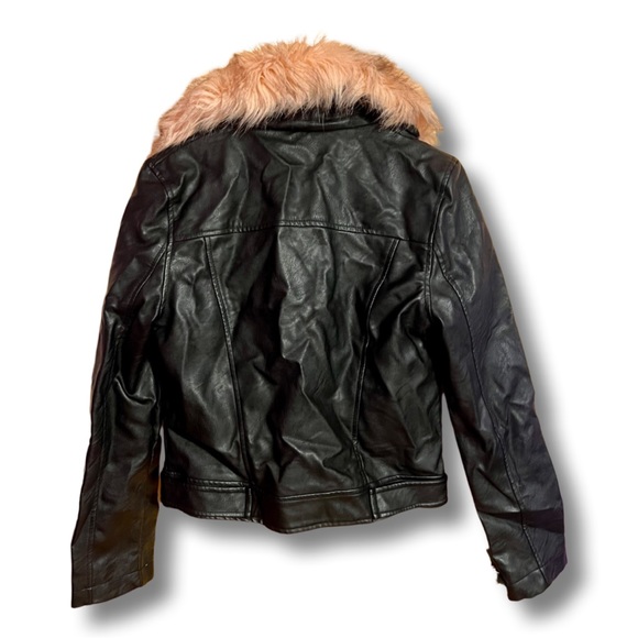 Faux Fur Leather Jacket - Picture 3 of 5